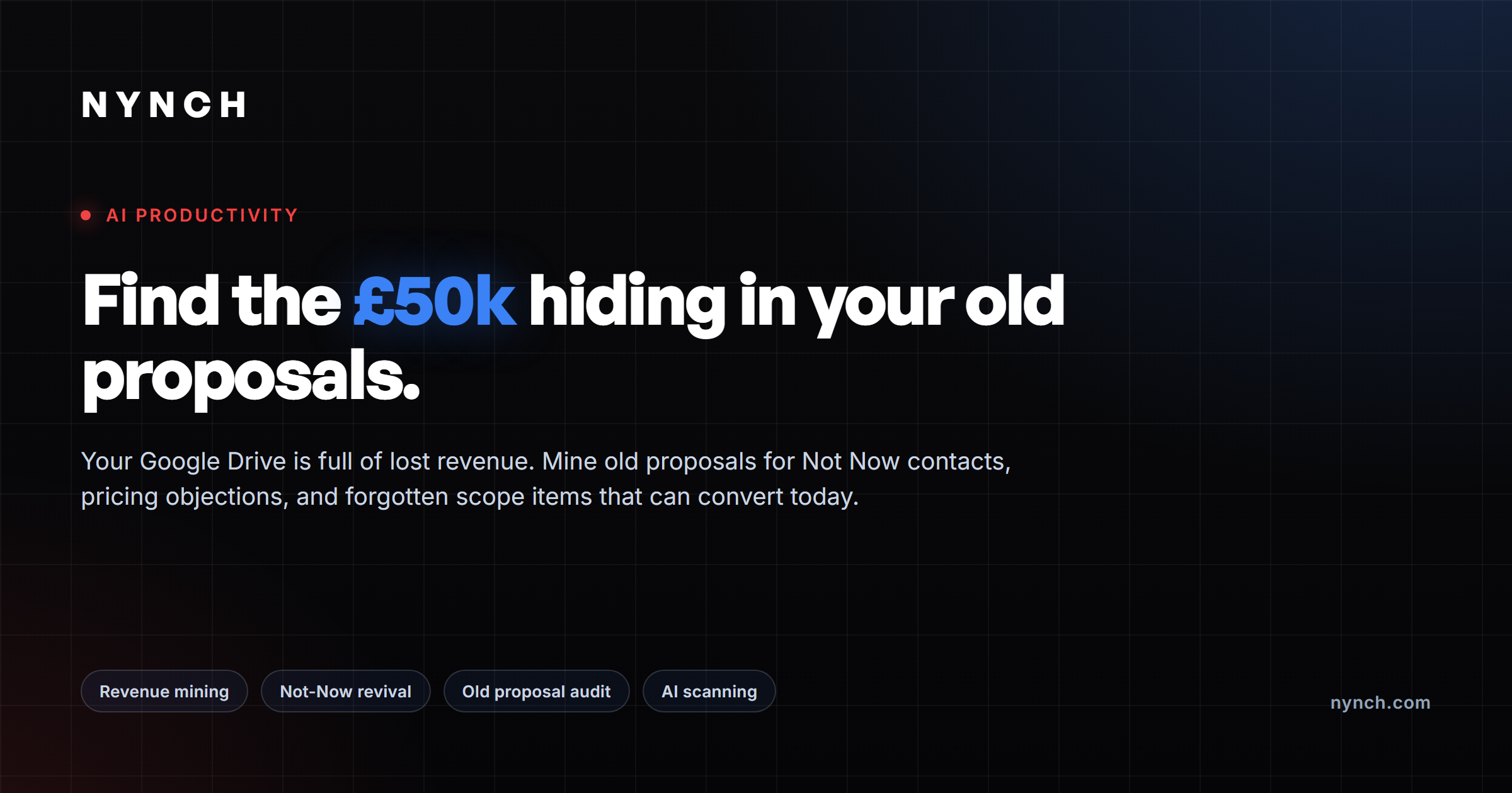 Old proposals that left £50k on the table
