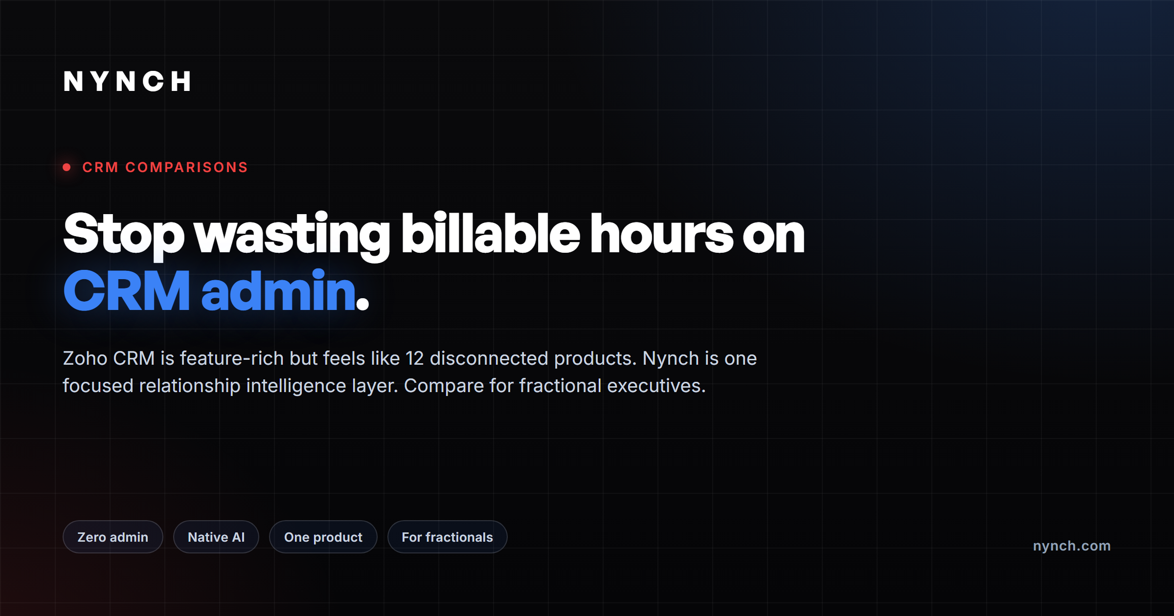 Zoho CRM vs. Nynch: Stop Wasting Billable Hours on Admin