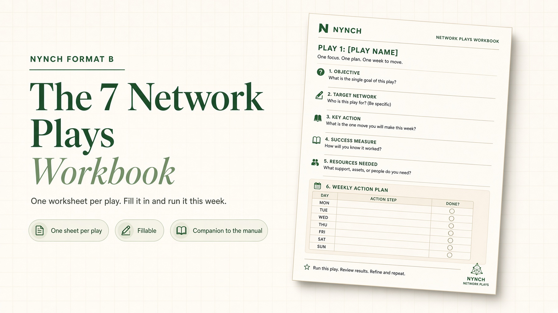 The 7 Network Plays Workbook, a free Nynch resource