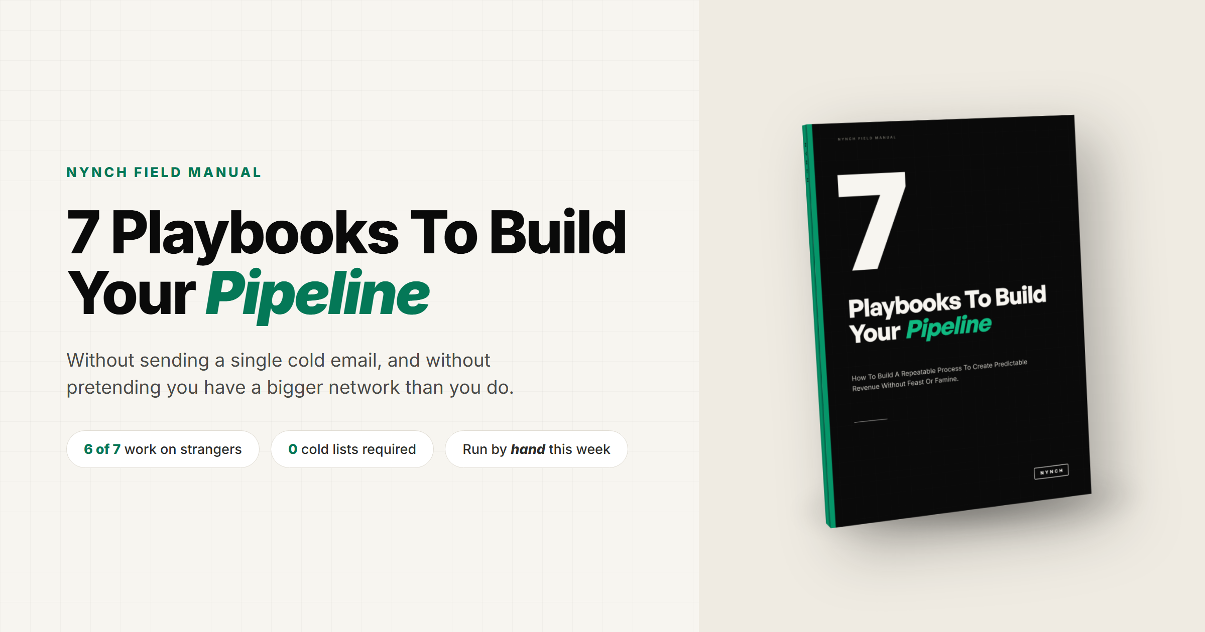7 Playbooks To Build Your Pipeline, a free Nynch resource