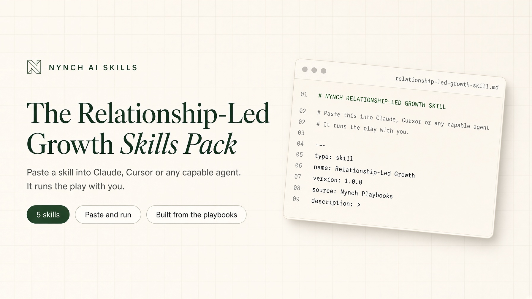 The Relationship-Led Growth Skills Pack, a free Nynch resource